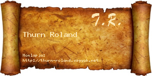Thurn Roland névjegykártya