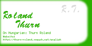 roland thurn business card